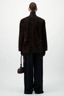Suede Blazer - Dark Brown