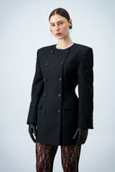 Buttoned blazer dress