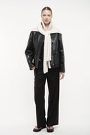 Aviator leather jacket