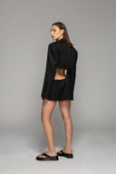 Cut-Out Blazer - Black