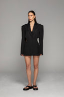 Cut-Out Blazer - Black
