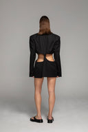Cut-Out Blazer - Black