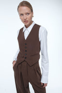 Tailored Suit Vest - Brown