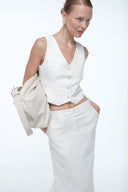 Tailored Linen Pencil Skirt