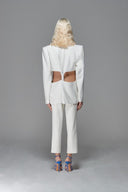 Cut-Out Blazer - White