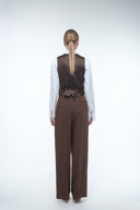 Tailored Suit Trousers - Brown