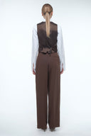 Tailored Suit Trousers - Brown