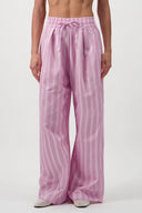 Drawstring Cotton Trousers - Pink