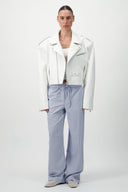 Drawstring Cotton Trousers - Light Blue