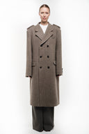 Herringbone Oversized Wool Coat