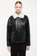 Aviator leather jacket