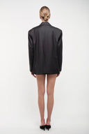 Double-Breasted Pinstripe Blazer