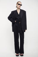 Oversized Tailored Suit Blazer - Navy