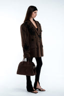 Suede Maxi Bag