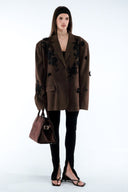 Embroidered Oversized Blazer