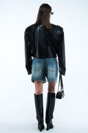 Vegan Leather Biker Jacket