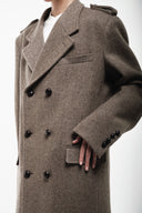 Herringbone Oversized Wool Coat