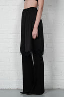 Satin Midi Skirt - Black