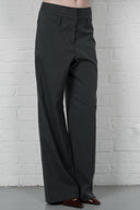 Straight-Leg Pinstripe Trousers - Grey