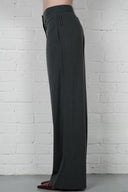 Straight-Leg Pinstripe Trousers - Grey