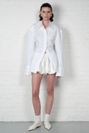 Structured Padded Shirt - White