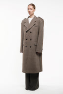 Herringbone Oversized Wool Coat
