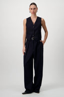 Tailored Suit Trousers - Navy