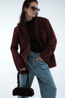 Suede bag - Burgundy