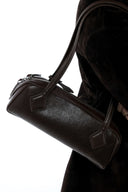 Shoulder Leather Bag - Brown