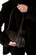 Shoulder Leather Bag - Brown