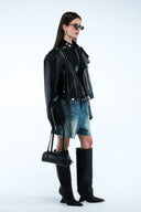 Vegan Leather Biker Jacket