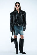 Vegan Leather Biker Jacket