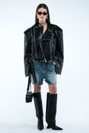 Vegan Leather Biker Jacket