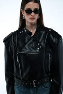 Vegan Leather Biker Jacket