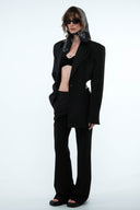Cut-Out Blazer - Black