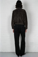 Suede Bomber Jacket - Charcoal