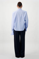 Straight-Leg Pinstripe Trousers - Navy