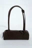 Shoulder Leather Bag - Brown