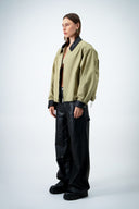 Cotton & Leather Blouson