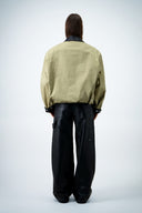 Cotton & Leather Blouson