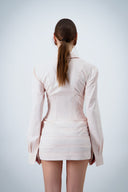 Corset Shirt Dress - Blush Pink