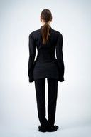 Corset Shirt Dress - Black