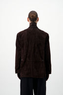 Suede Blazer - Dark Brown