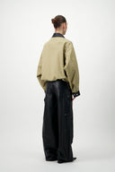 Cotton & Leather Blouson