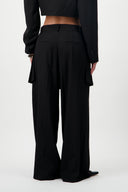 Pleated skirt trousers