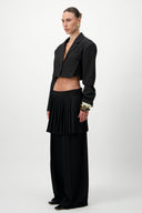 Pleated skirt trousers