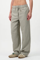 Drawstring Cotton Trousers - Pale Kahki
