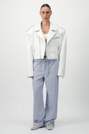 Drawstring Linen Trousers - Baby Blue