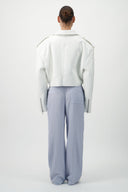 Drawstring Linen Trousers - Baby Blue