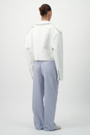 Drawstring Cotton Trousers - Baby Blue